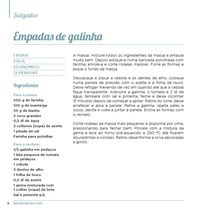 Receitas da Avó | Salgados - ebook