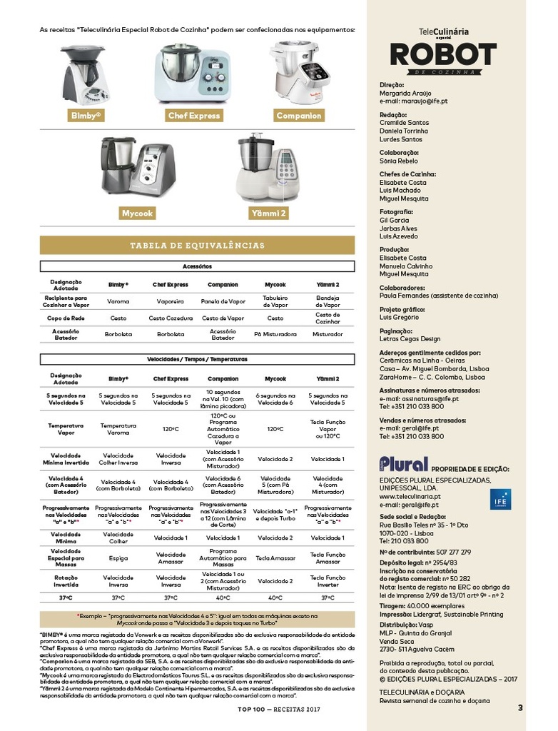 ESPECIAL 100 MELHORES RECEITAS ROBOT 2017 - VERSÃO DIGITAL